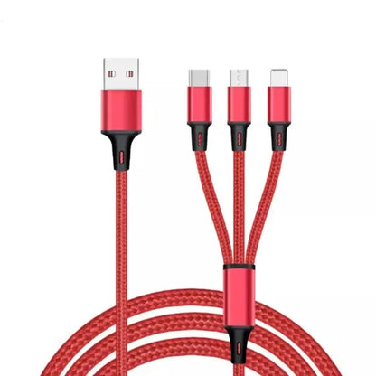RUIYOUDA NYLON 3 In 1 Mobile Data Cable